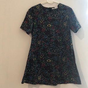 Black Ditsy Floral Dress